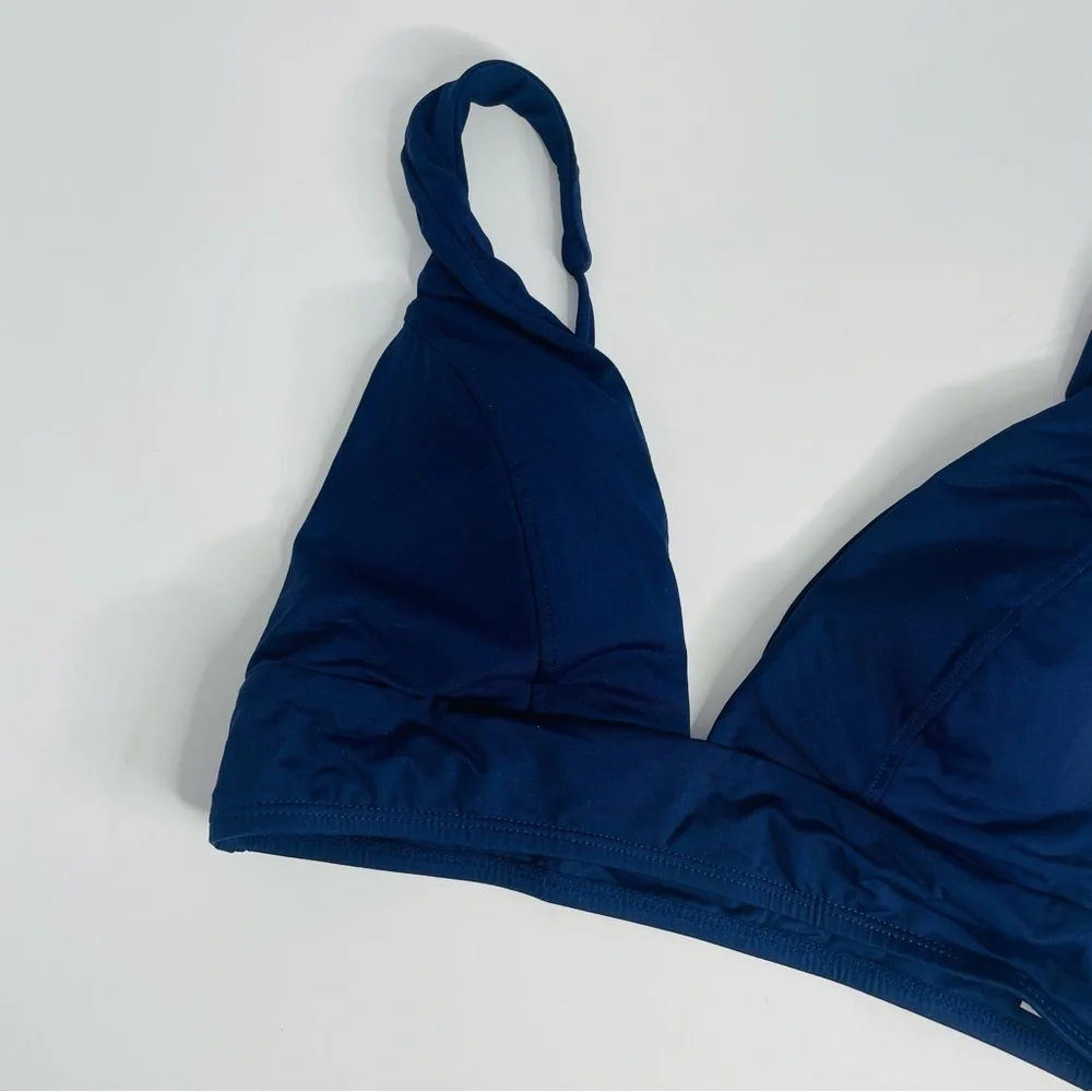 Andie The Belize Bikini Top in Blue